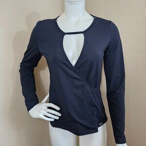 MNTN CRAFT Performance Luxury Sportswear Cashmere Blend Cross Over Front Top